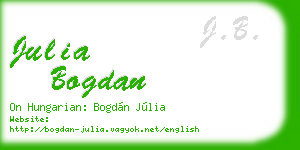 julia bogdan business card
