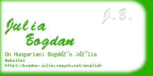 julia bogdan business card